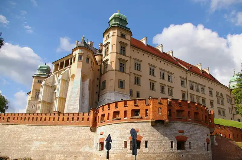Widok z dorożki na Wawel